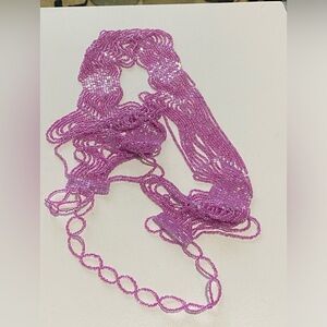 Purple Beaded Necklace or belt
